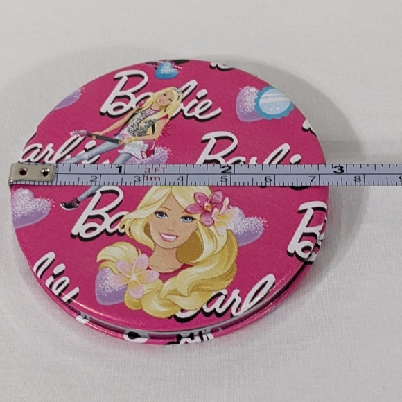 Barbie Pink Round Double Sided Portable Folding Compact Mirror - Picture 6 of 6